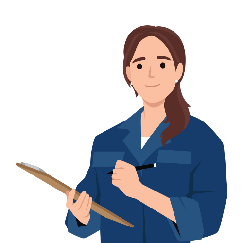 Cartoon drawing of the owner of Garage Lighting Solutions, Kathy Willever